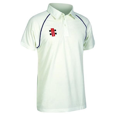 Gray-Nicolls Matrix Short Sleeve Cricket Shirt Navy