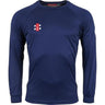 Gray-Nicolls Matrix Long Sleeve Tee Shirt Navy
